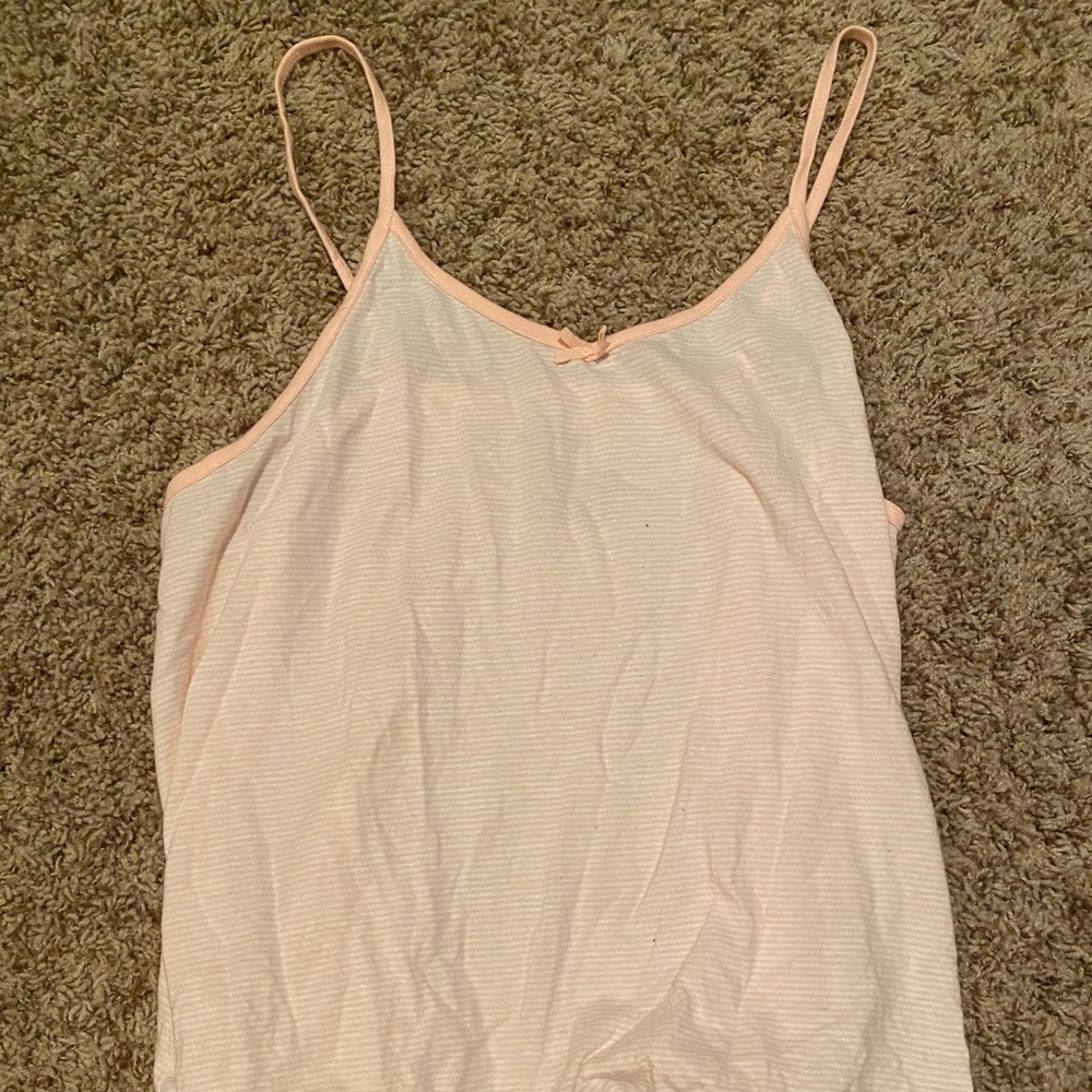 Pink pajama tank top